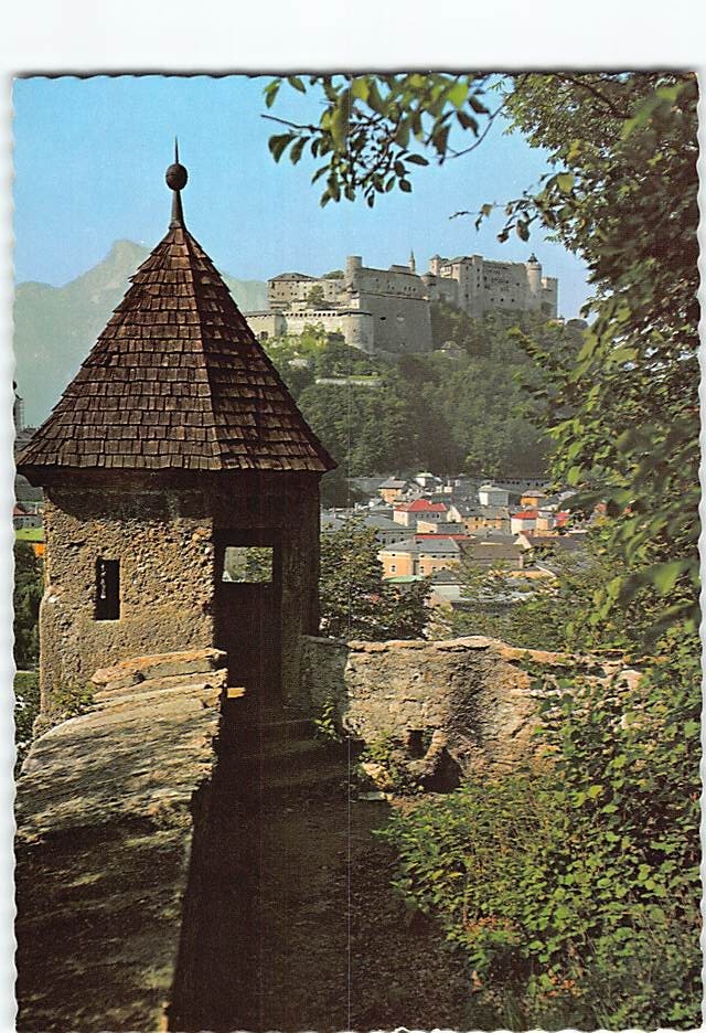 Postcard Hohensalzburg Fortress in Salzburg Austria