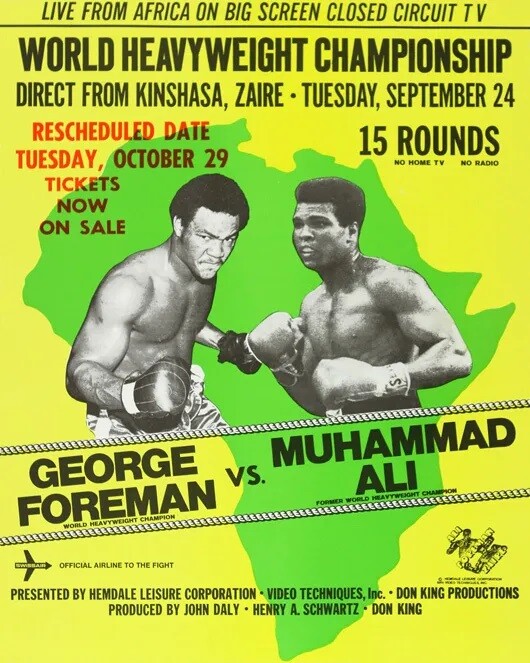 1974 Heavyweight Boxers George Foreman Vs Muhammad Ali  8x10 PHOTO PRINT