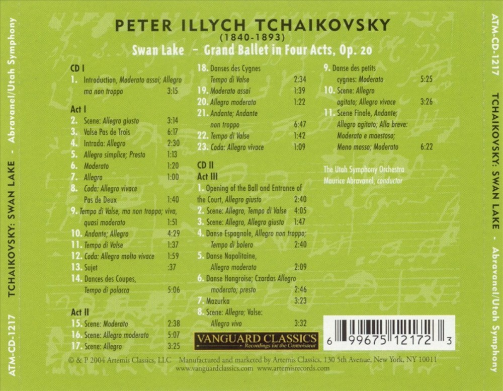 Maurice De Abravanel Tchaikovsky: Swan Lake New Cd