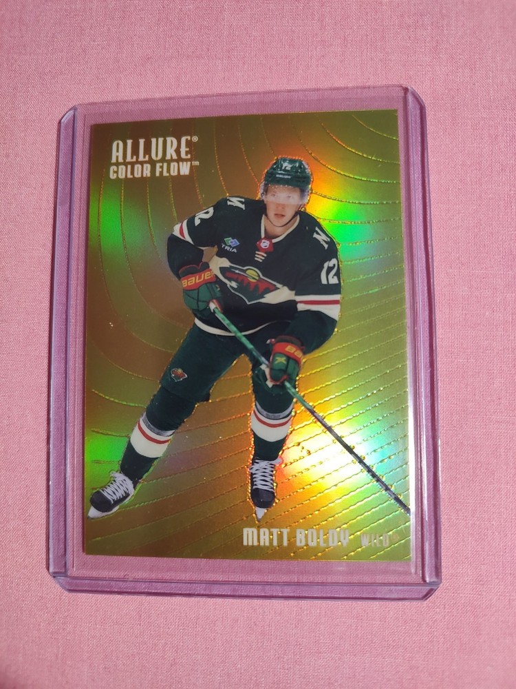 2025-26 UD Allure Color Flow Orange-Yellow CF-17 MATT BOLDY Minnesota Wild