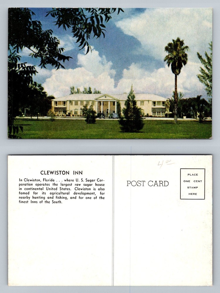Clewiston, FL-Florida, Clewiston Inn Historic Hotel Landmark Vintage Postcard