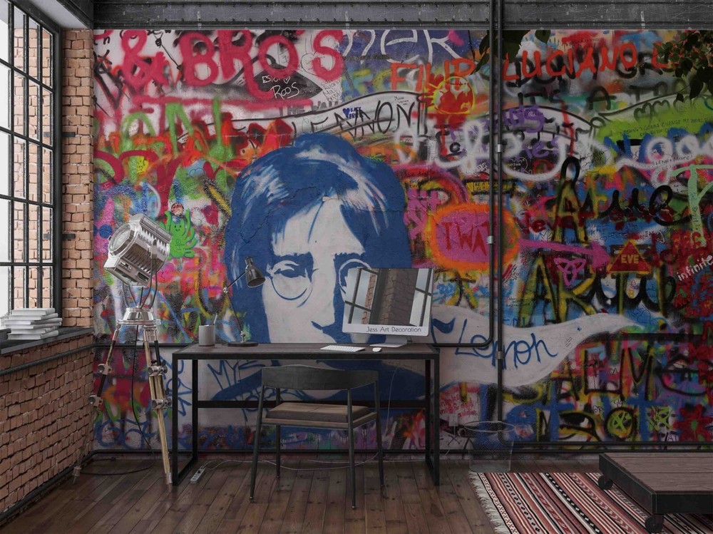 3D Abstract Color Artistic Graffiti Wall Murals Wallpaper Murals Wall Sticker-image