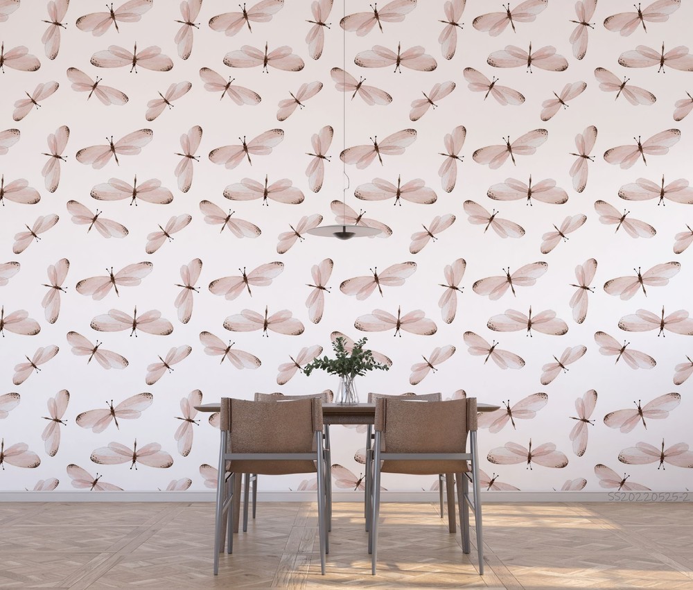 3D Dragonfly Insects Pattern Wall Murals Wallpaper Murals Wall Sticker