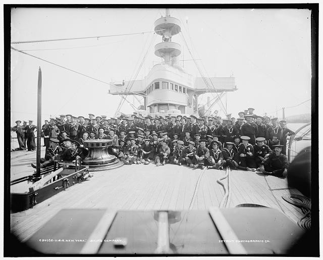USS New York,ship's company,sailors,cruisers,warships,United States Navy,1893