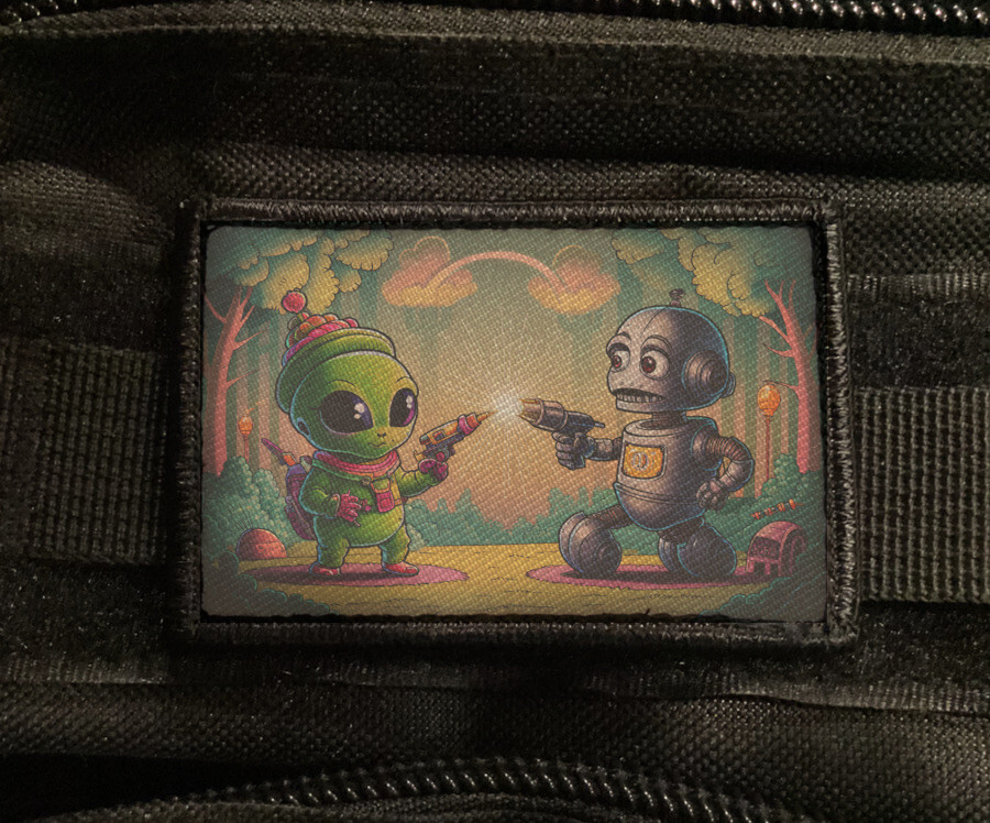 Alien Vs Robot Meme Patch Morale Tactical Hook [sub]
