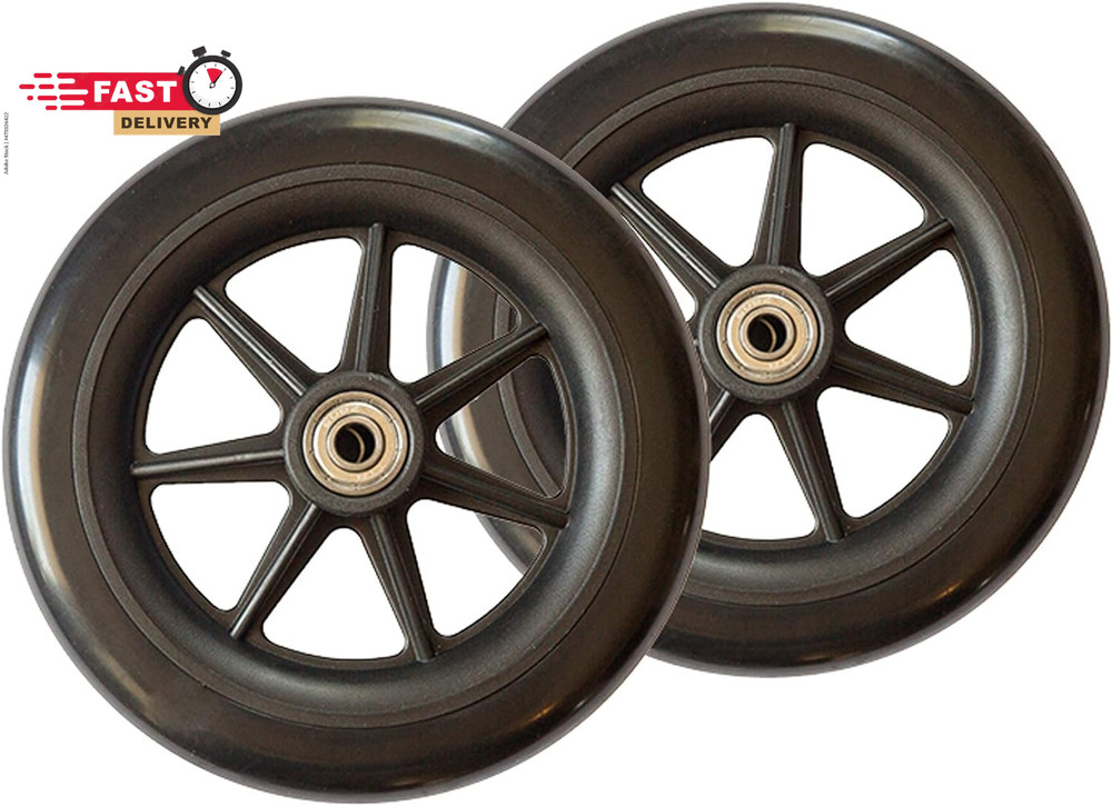Stander Replacement 6-Inch Walker Wheels, 6 Inch Rollator-Wheels for Adults, Sen