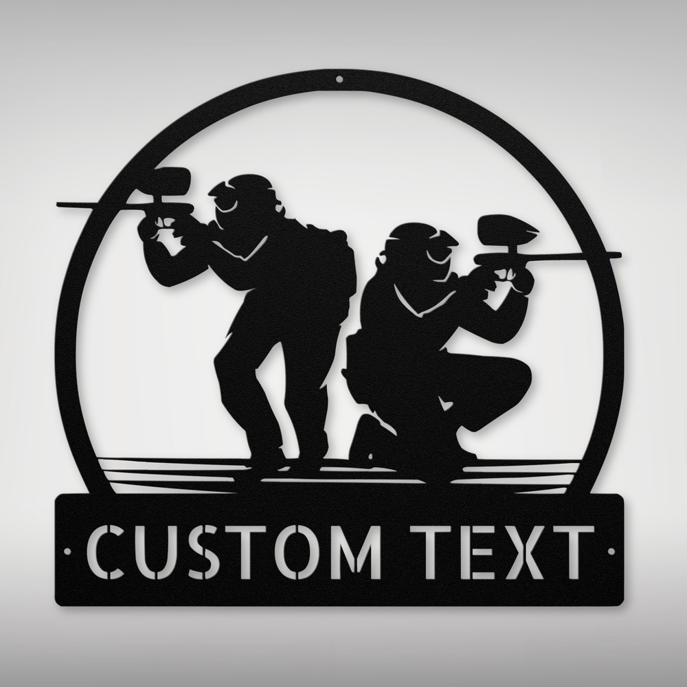 Custom Paintball Metal Sign - Unique Decor for Paintball Lovers