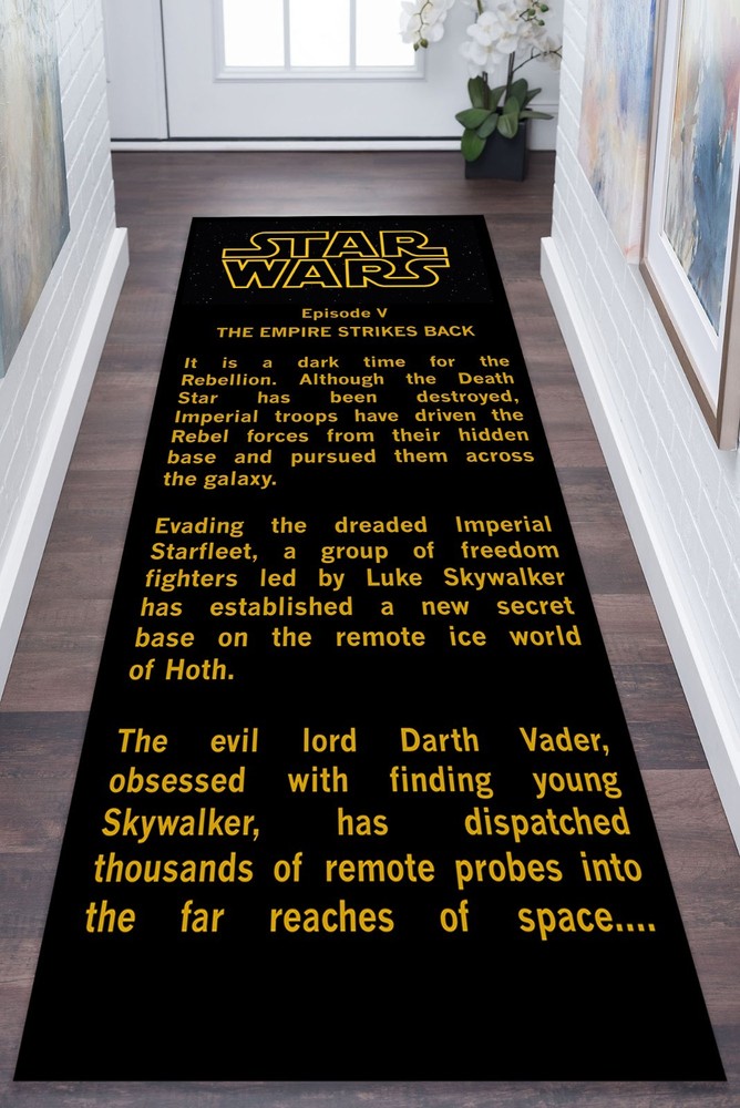 Star Wars Runner Rug, Star Wars Crawl Rug, Star Wars Area Rug, Star Wars Decor