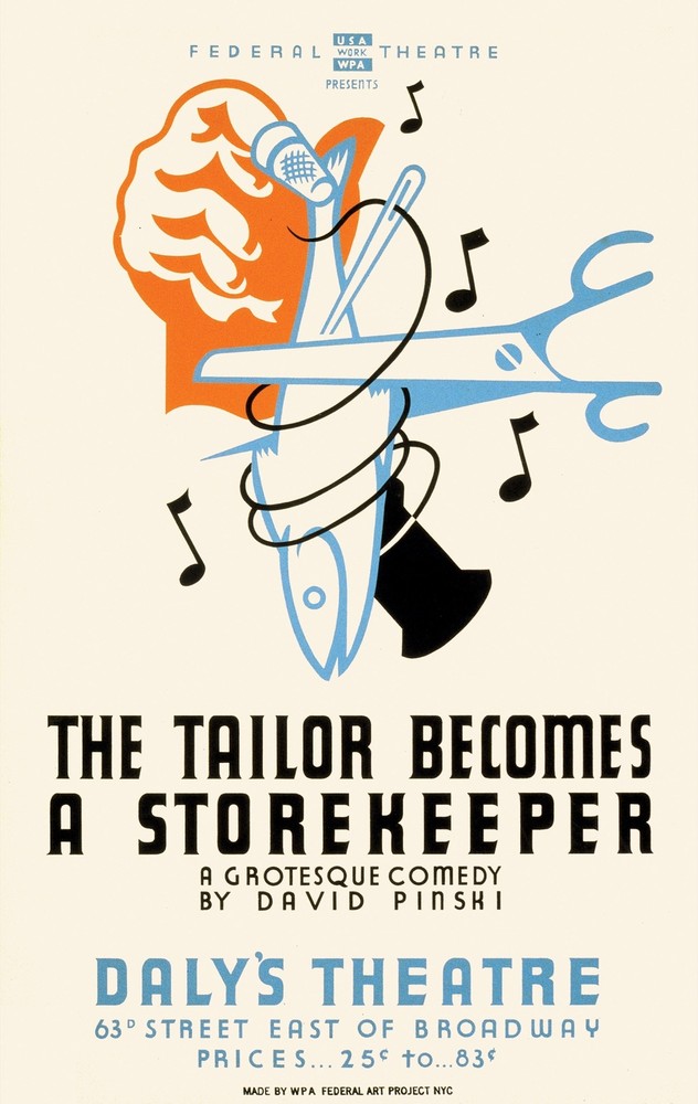 Decor Theatre Poster. Fine Graphic Art Design. Federal Theatre Wall Art. 1724