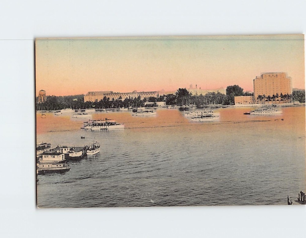Postcard Palm Beach across Lake Worth Palm Beach Florida USA