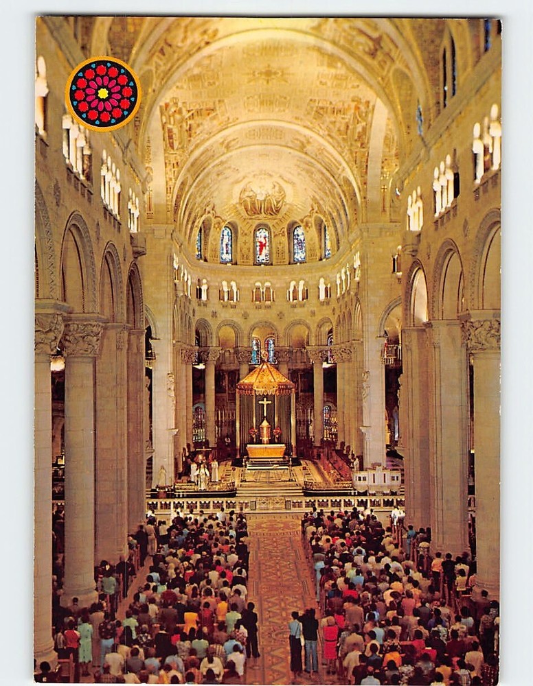 Postcard Interior Sanctuaire Sainte-Anne-de-Beaupré Quebec Canada