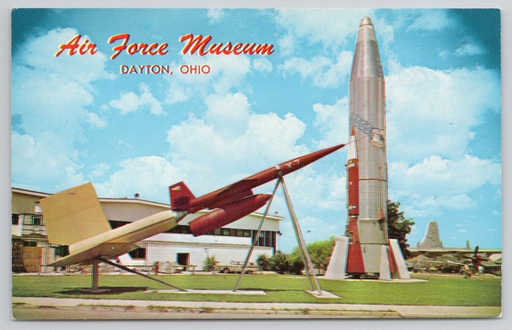 Vintage Air Force Museum Dayton Ohio Rocket X-Plane Military Aviation Postcard