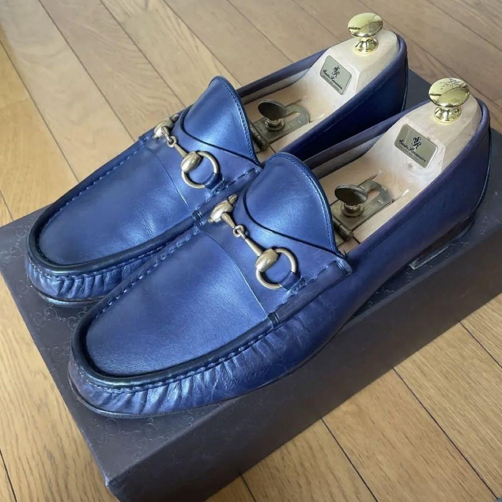 Gucci Horsebit Loafers for Men in Navy Size 10 US 9.5 UK