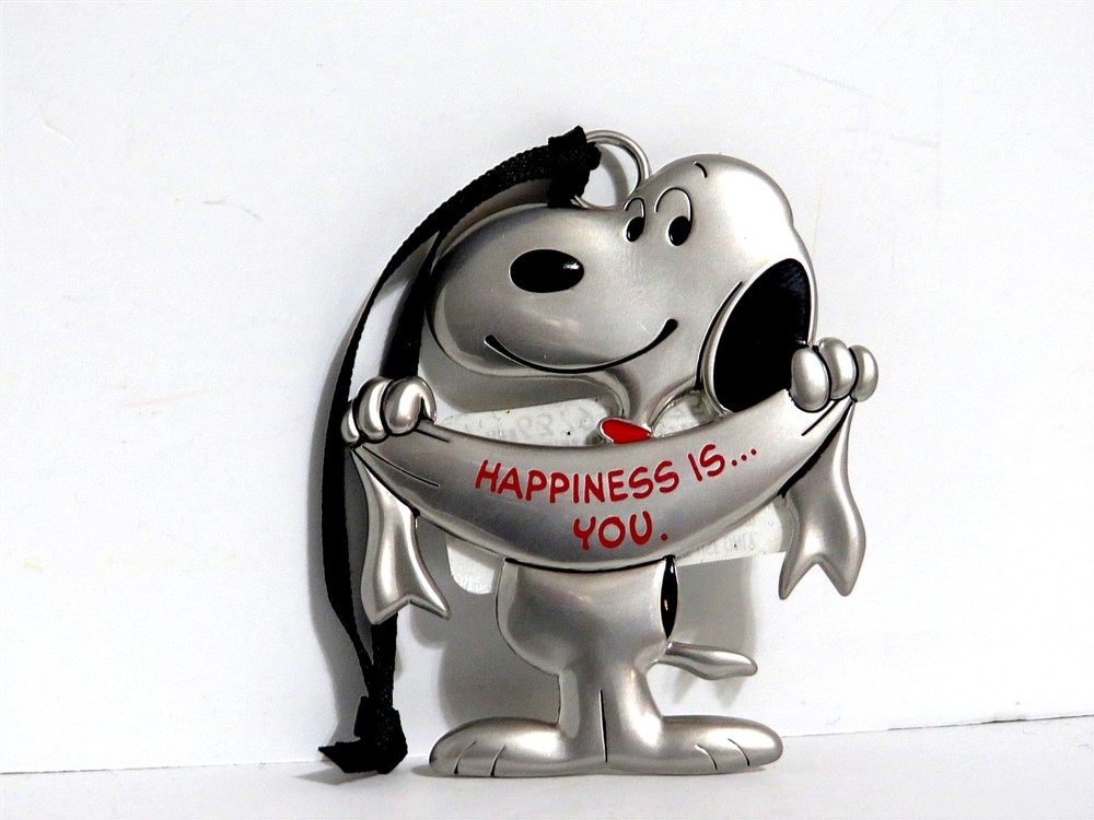 Snoopy Peanuts Charlie Brown Hallmark Metal Christmas Ornament Figure 2018