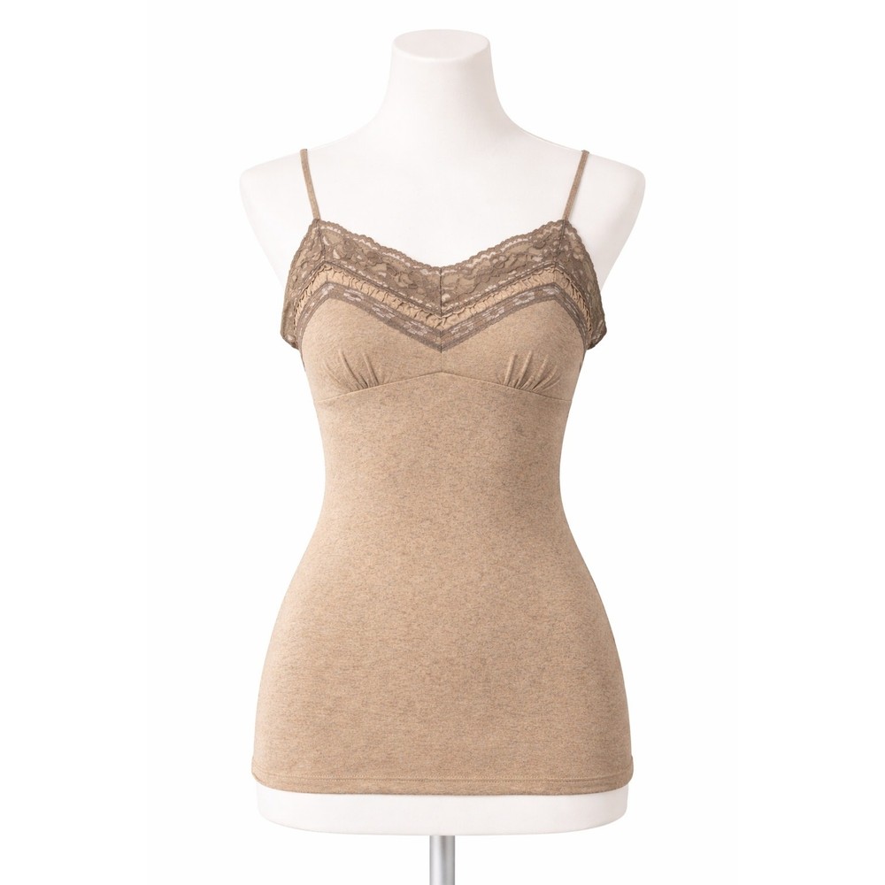Y2K Babydoll Tank Top Womens Size L  Lace Cami 90s Slip Fairy Feminine Staple