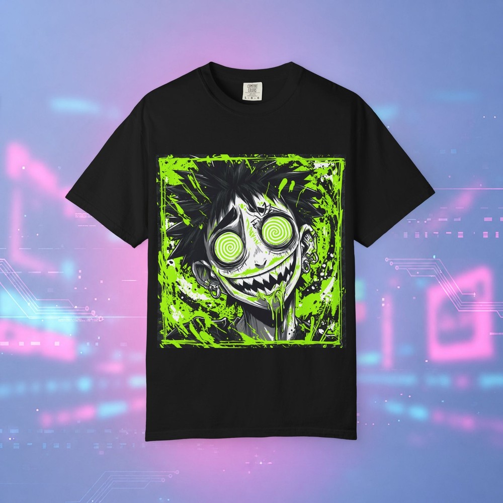 Neon Frenzy Anime Graphic T-Shirt Comfort Colors 1717 Gamer Horror Tee