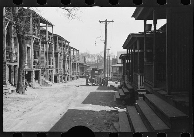 Photo:Unidentified Location 1930s FSA Houses Street Scene Workers Homes
