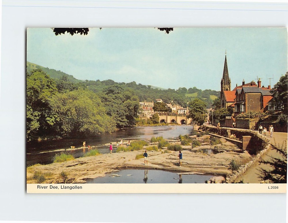 Postcard River Dee Llangollen Wales