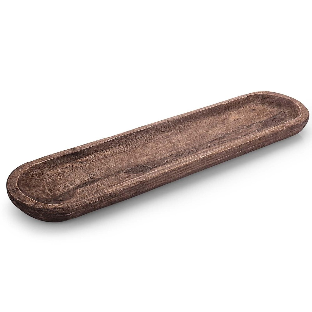 Decorative Wooden Dough Bowls, Long Natural Root Hand Carved Bowl Large Bread...
