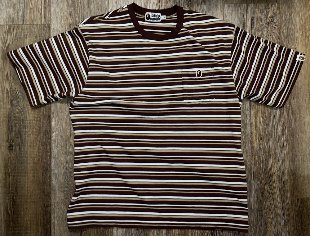 A Bathing Ape BAPE One Point Hoop Relaxed Fit Mens M Shirt Designer Fashion