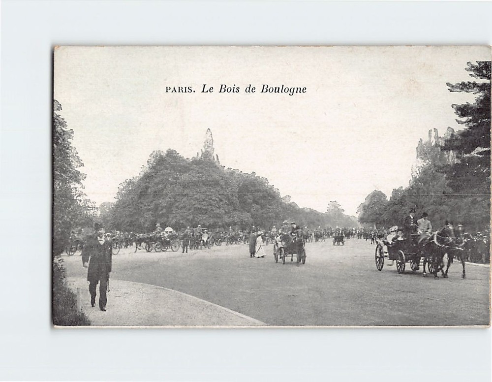 Postcard Bois de Boulogne in Paris France