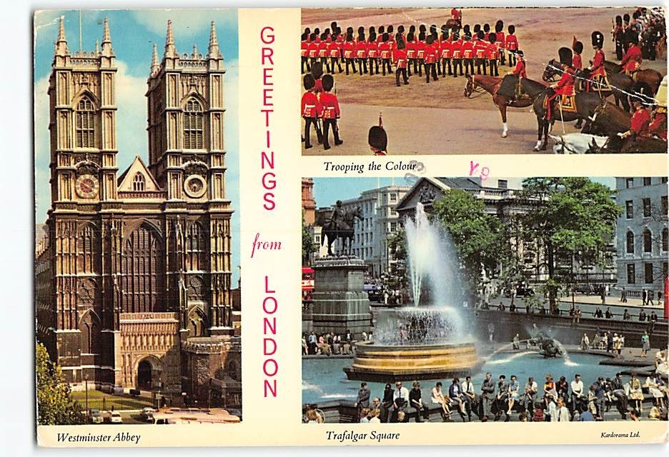 Postcard Scenes & Views Greetings from London England