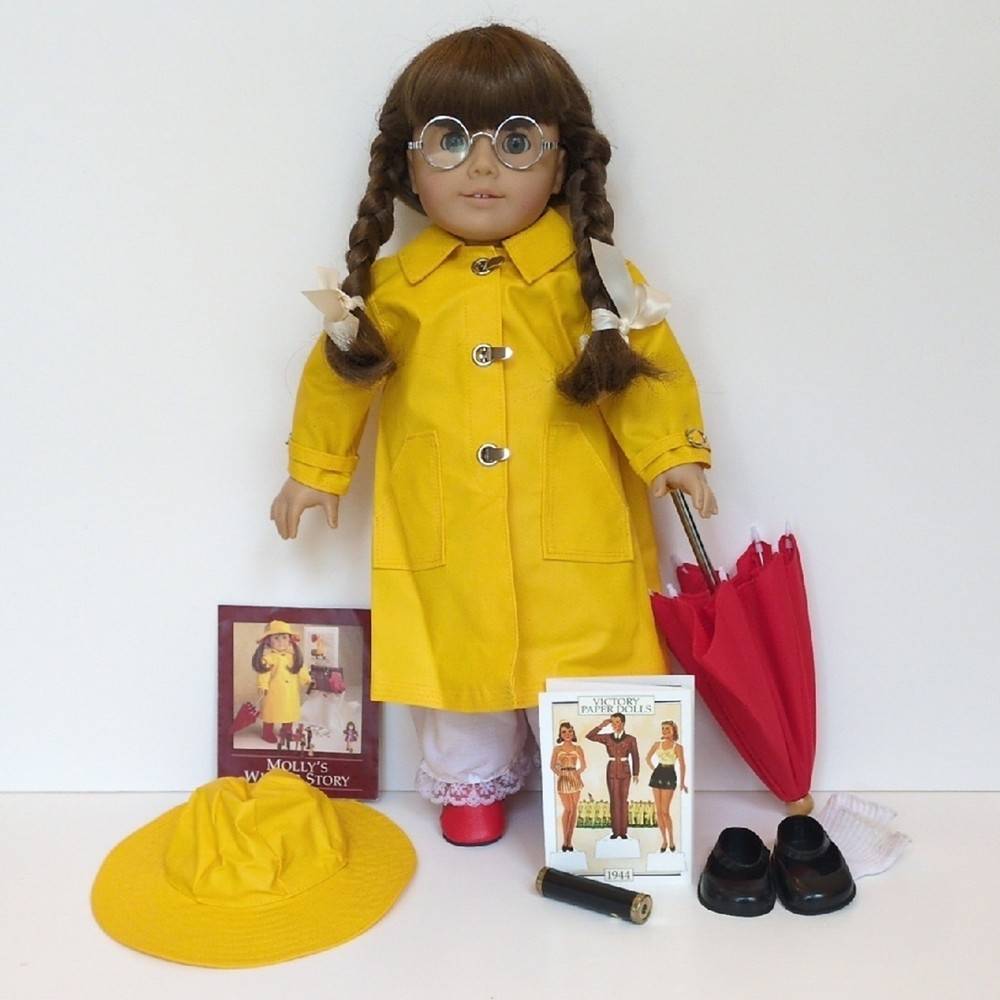 Vintage 90s Molly American Girl Doll Winter Story Raincoat from Pleasant Company  