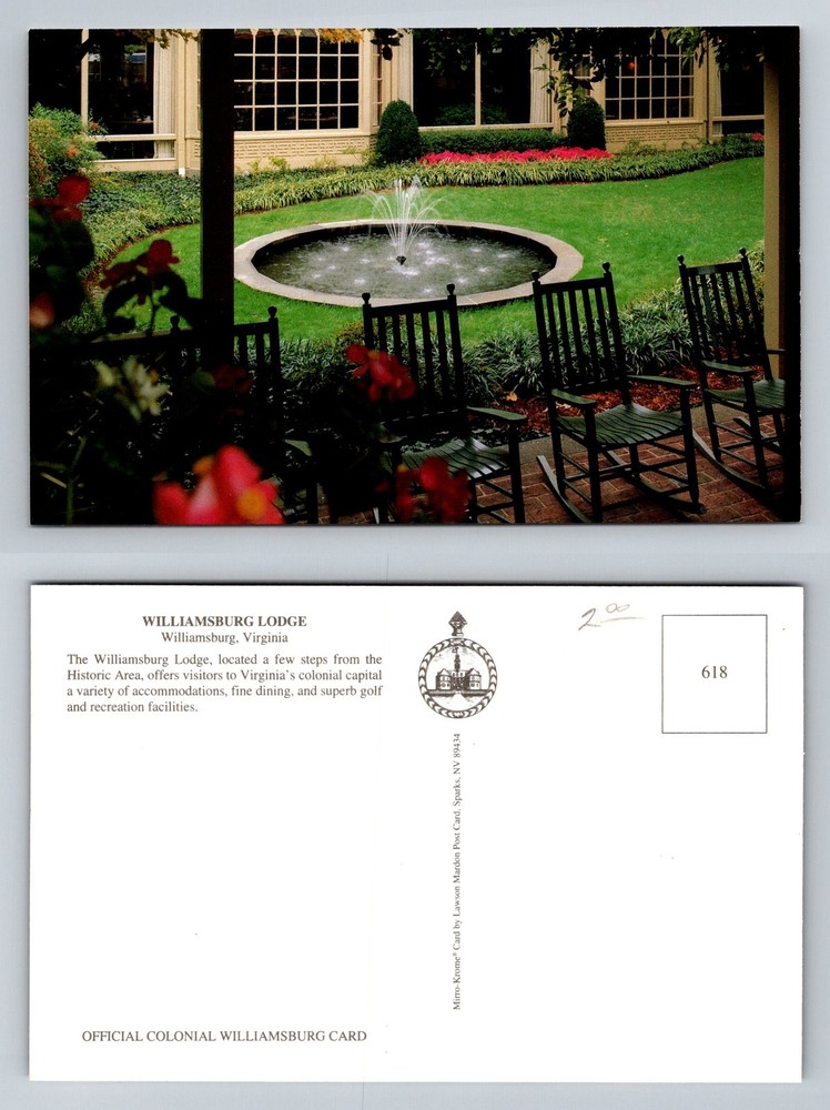 Williamsburg, VA-Virginia Williamsburg Lodge Colonial Hotel Vintage Postcard