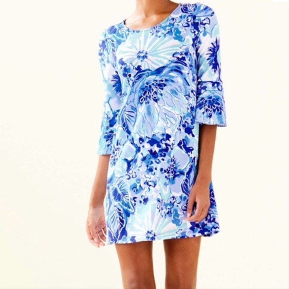 Lilly Pulitzer Ophelia Floral Bell Sleeve Shift