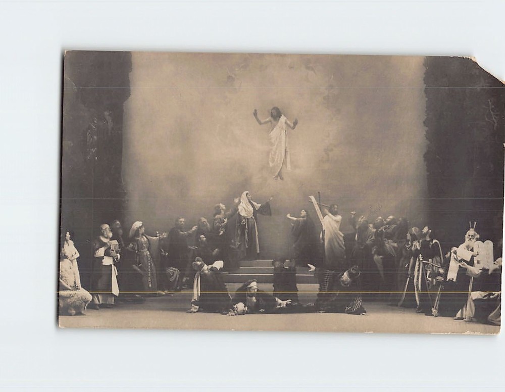 Postcard Scene from the Oberammergau Passion Play Oberammergau Germany