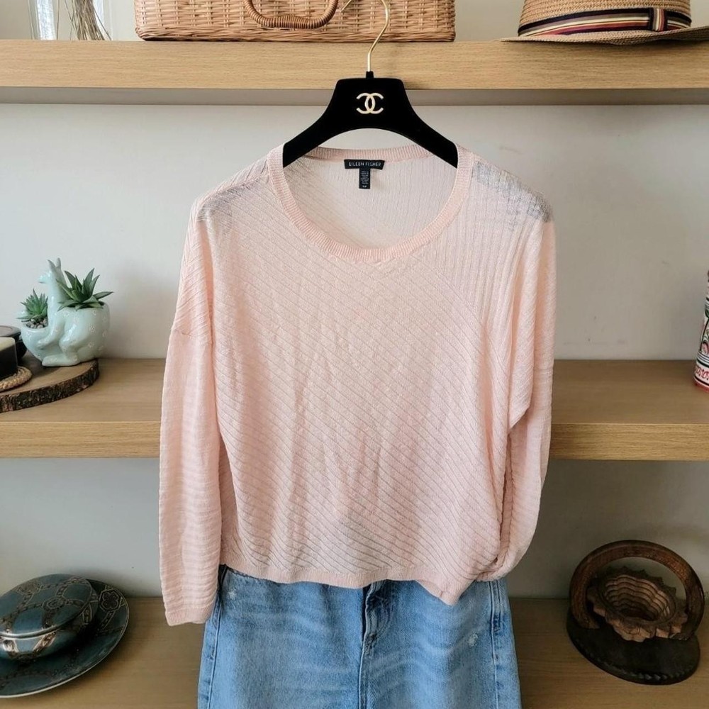 Eileen fisher organic linen top size s