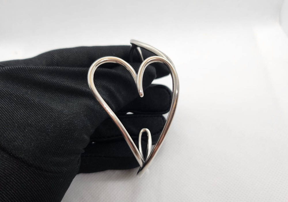 Signature Heart Bracelet 925 Gold Silver Gift for Her 17.5cm