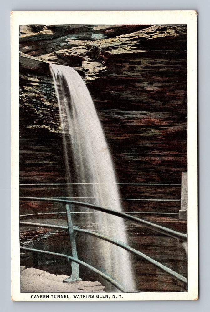 Watkins Glen NY-New York Cavern Tunnel Vintage Postcard Standard Souvenir Card