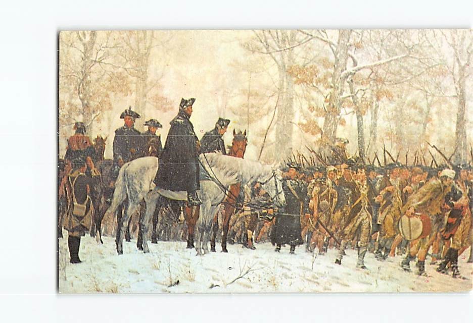 Postcard Washington Taking Command of Troops Valley Forge Pennsylvania USA