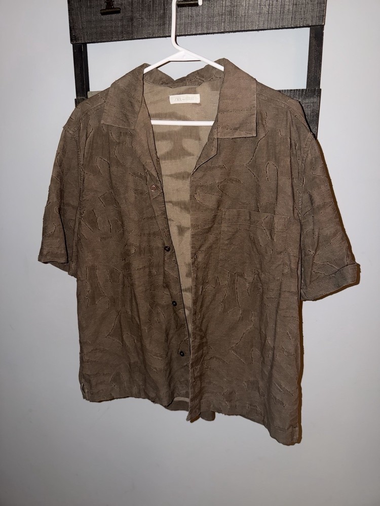 Zara Men’s Brown Shirt Textured