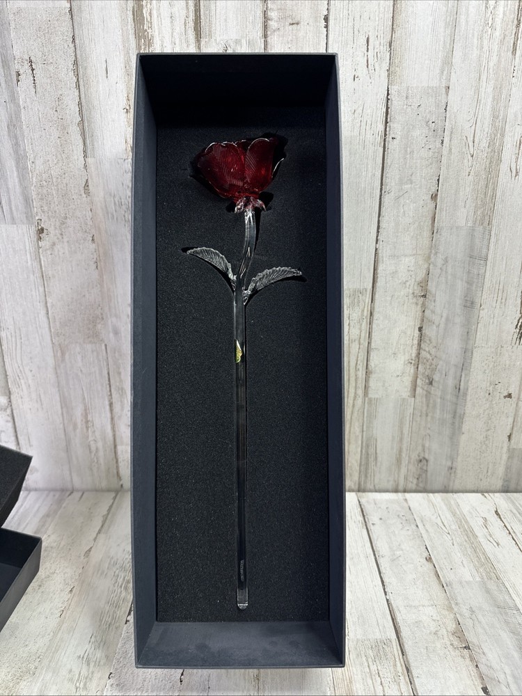 Waterford Crystal Fleurology Red Rose Stem – 15 Inches Long