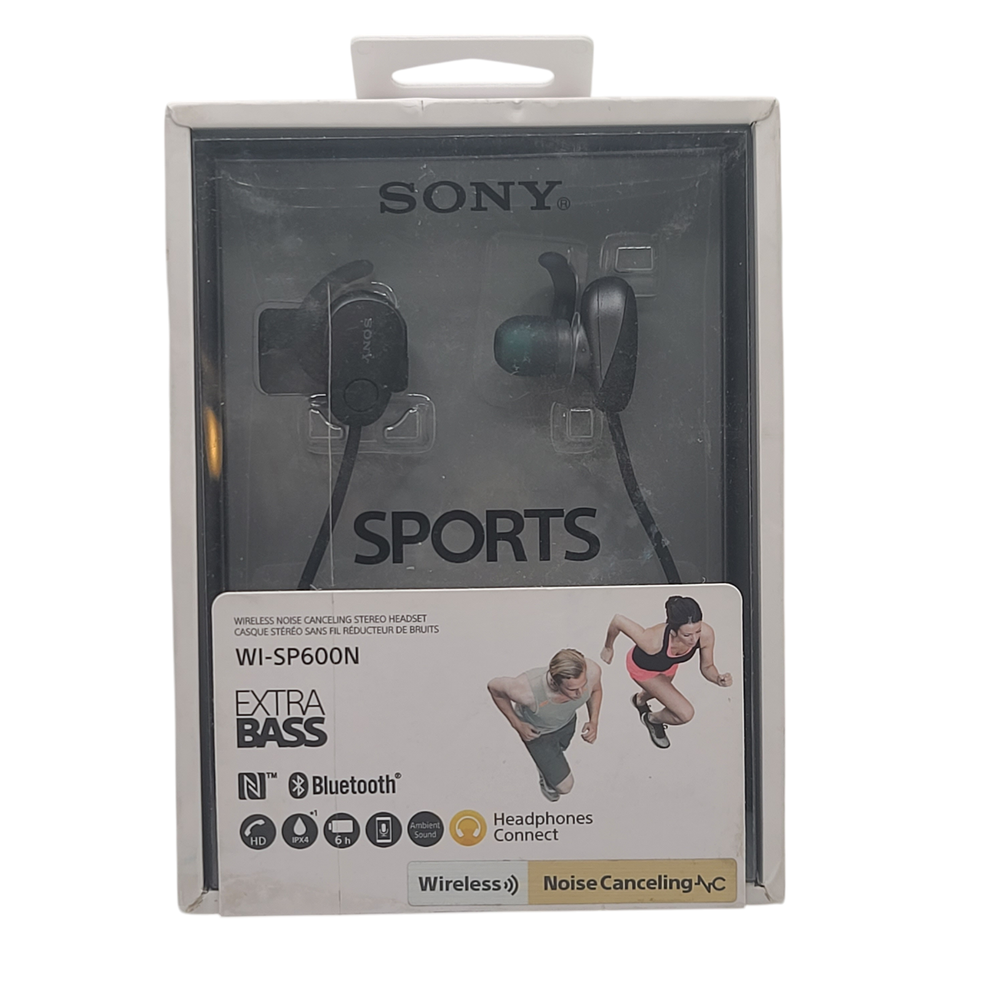 Sony WI-SP600N Wireless Noise-Canceling in-Ear Sports Headphones - Black