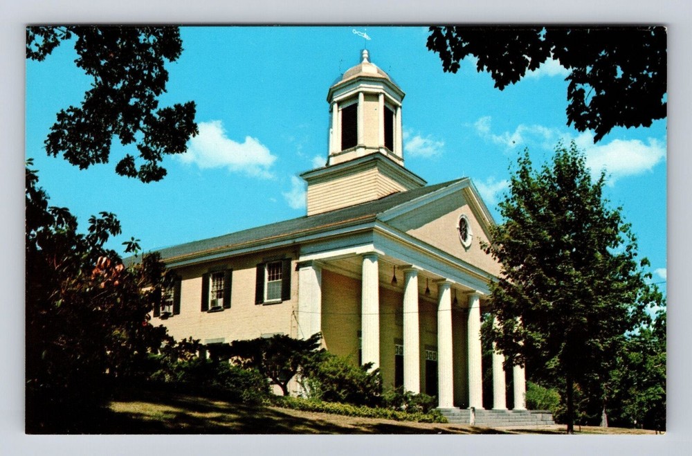 Amherst MA-Massachusetts, College Hall, Amherst College, Vintage Postcard