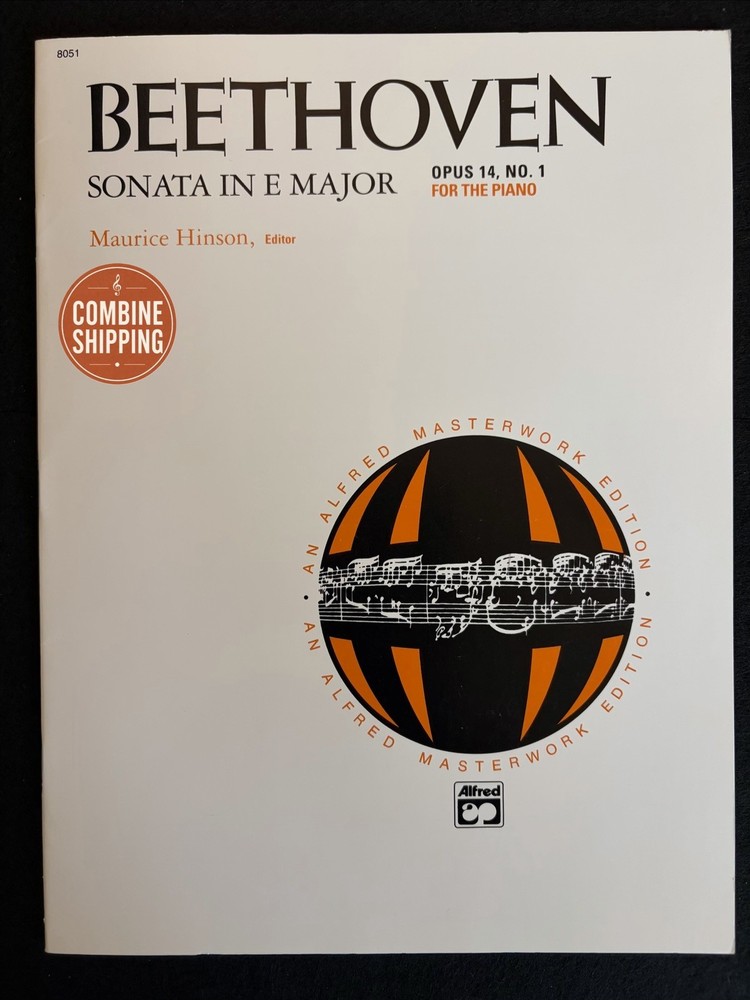 Beethoven Sonata Op 14 No 1 in E Major Piano Sheet Music Schirmer Edition