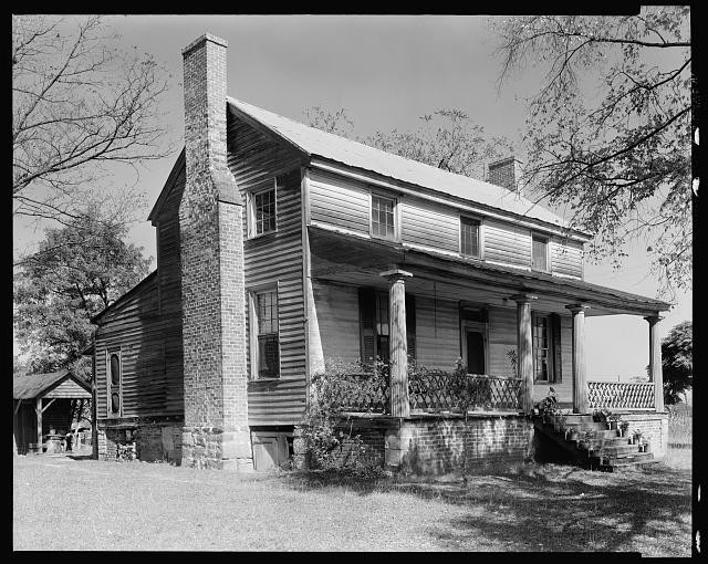 Elmwood North Carolina Waddell House 1938 Historic Home Porch Chimney