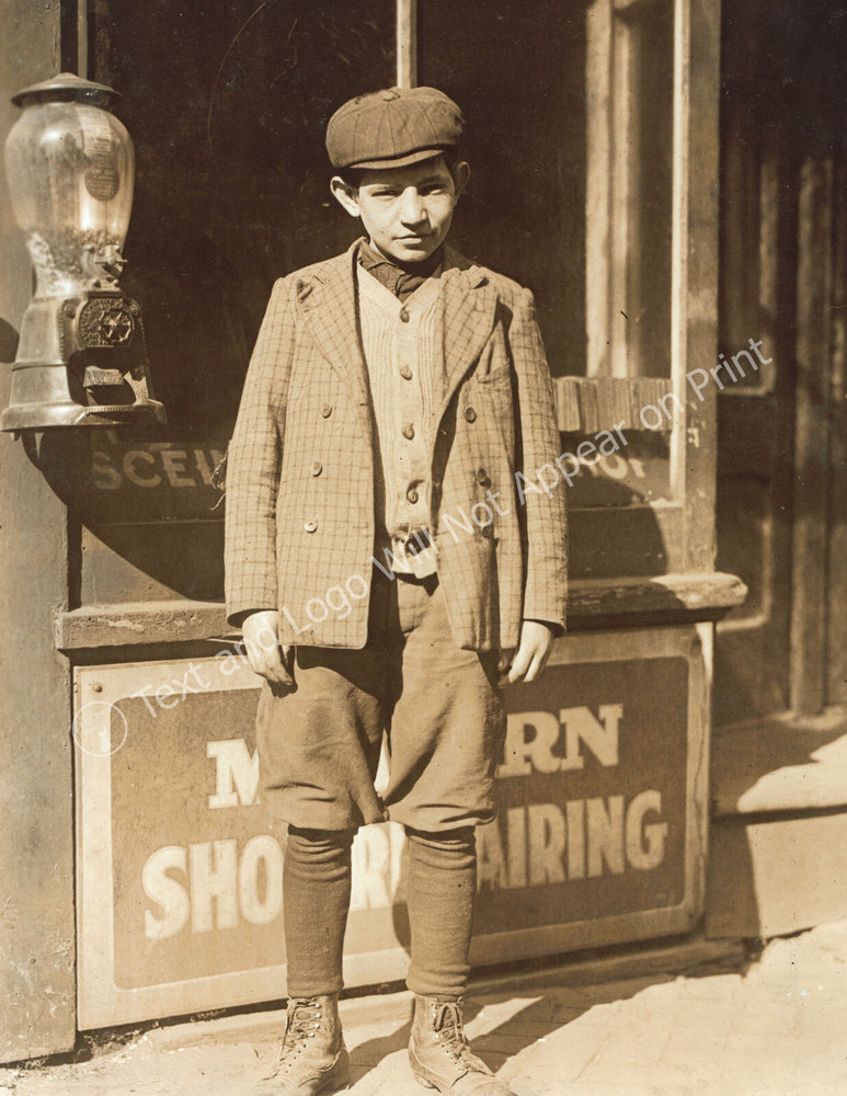 1910 Kibbe's Factory Worker, Boston, MA Vintage Old Photo 8.5
