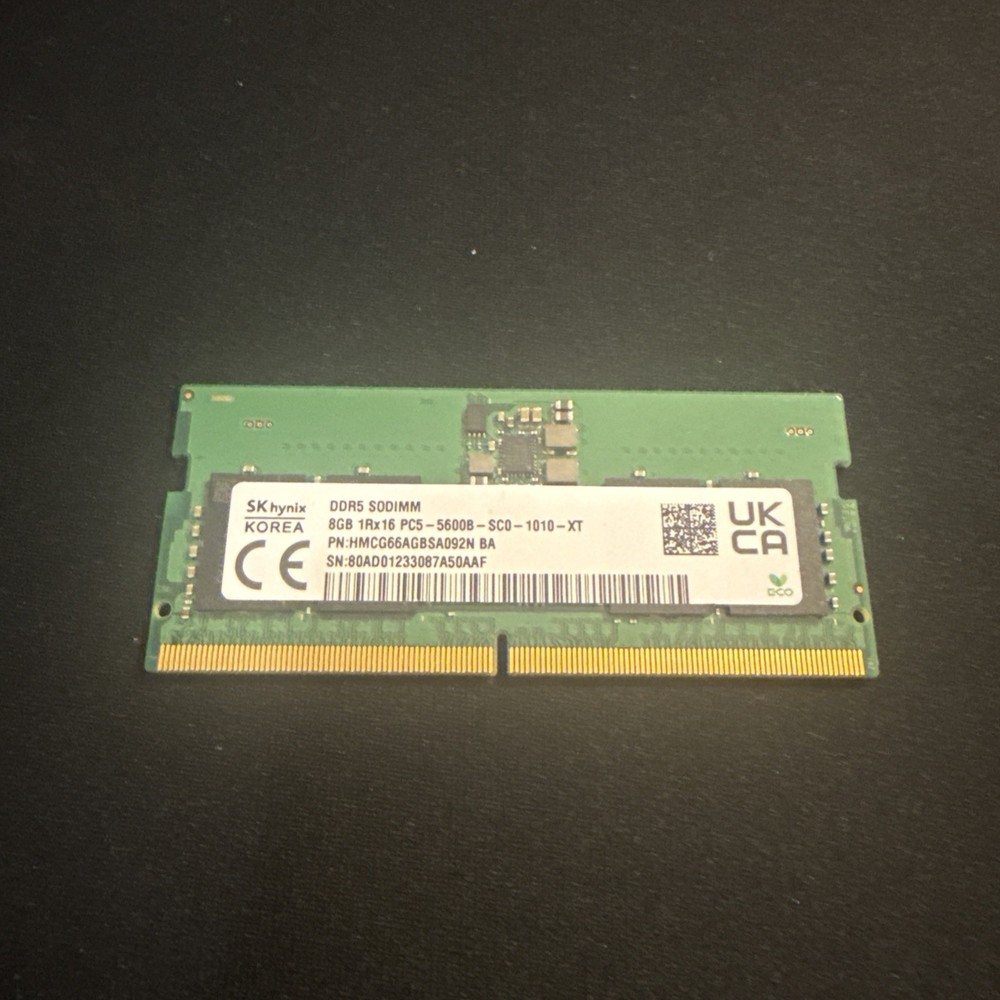 SK Hynix 8GB DDR5 5600 MHz PC5-44800 1Rx16 Laptop Memory RAM