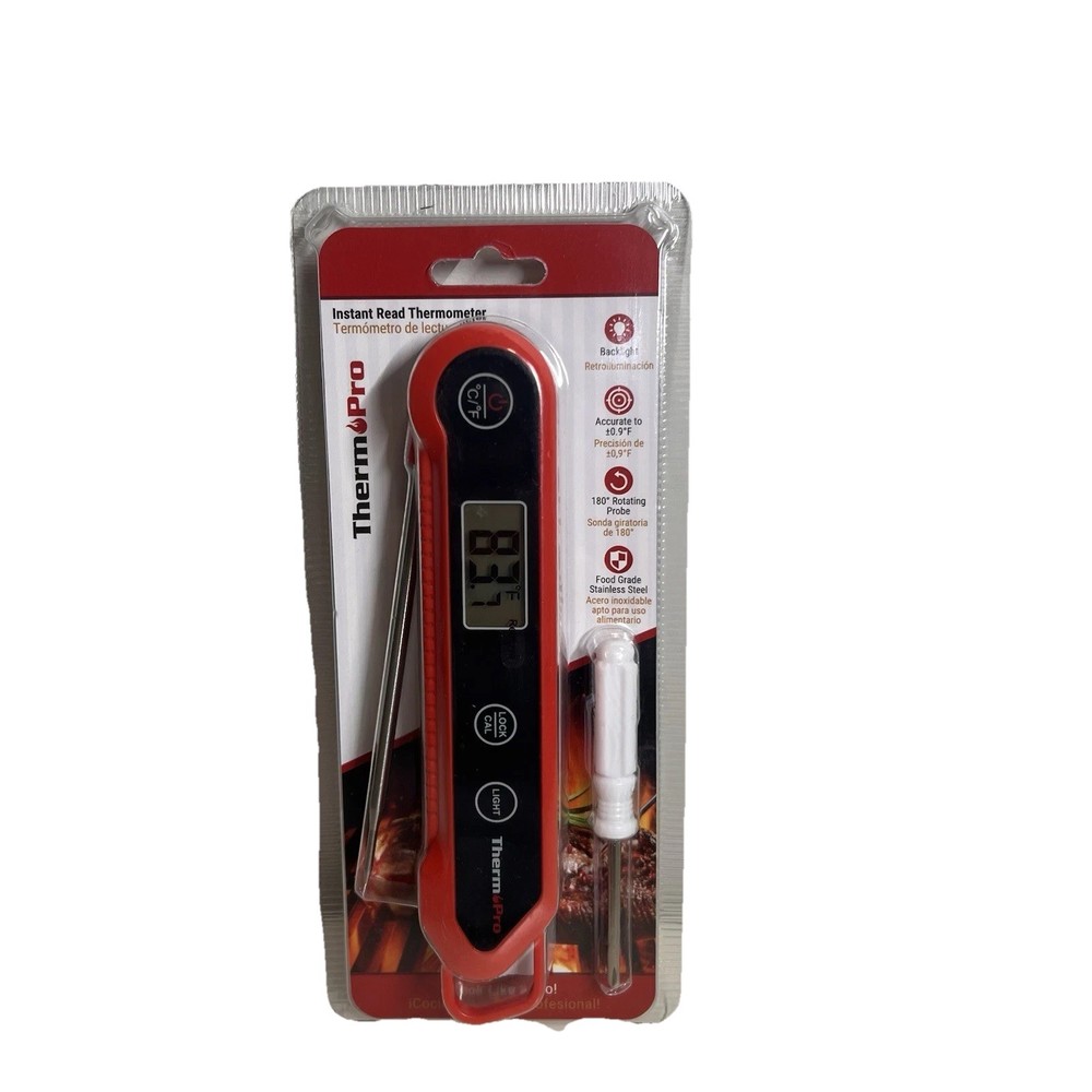 ThermoPro Instant Read Meat Thermometer Digital LCD Cooking BBQ Food Thermometer