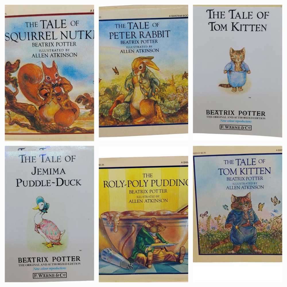 Beatrix Potter Books Lot of 6 4 Bantam Books & 2 BP