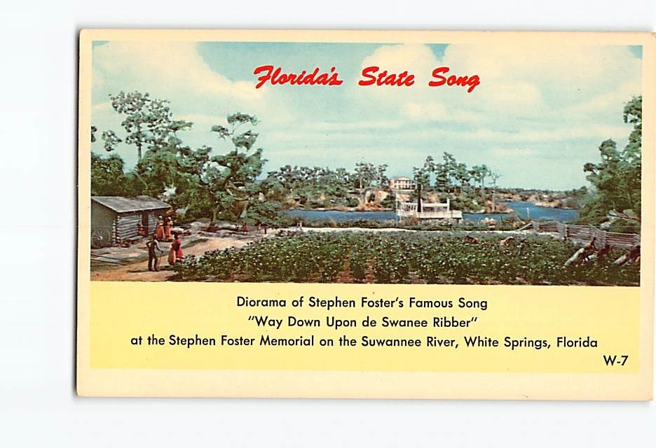 Postcard Diorama of Stephen Foster's Famous Song White Springs Florida USA