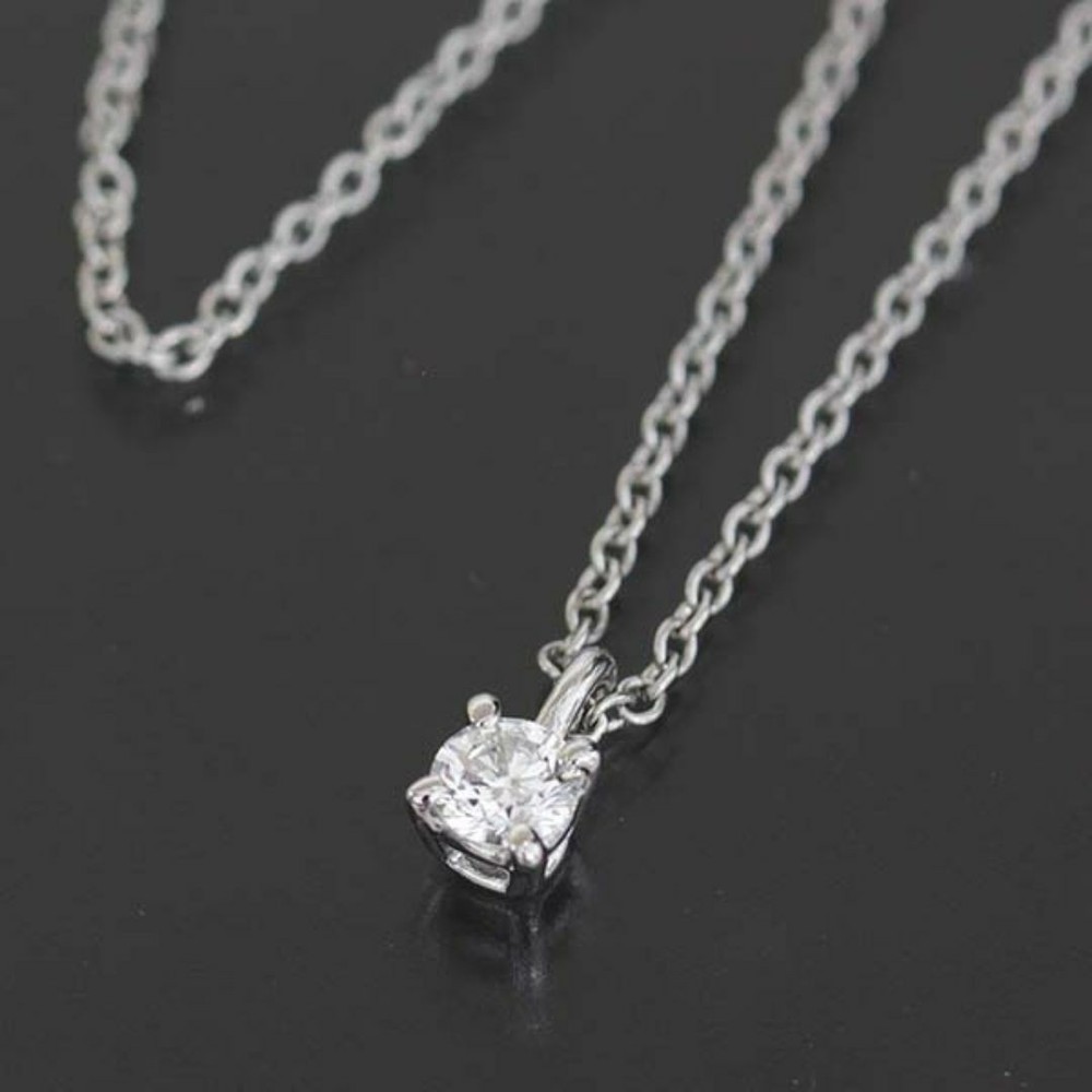 Tiffany & Co PT950 Diamond Stud Necklace 42cm Brand New 5794A