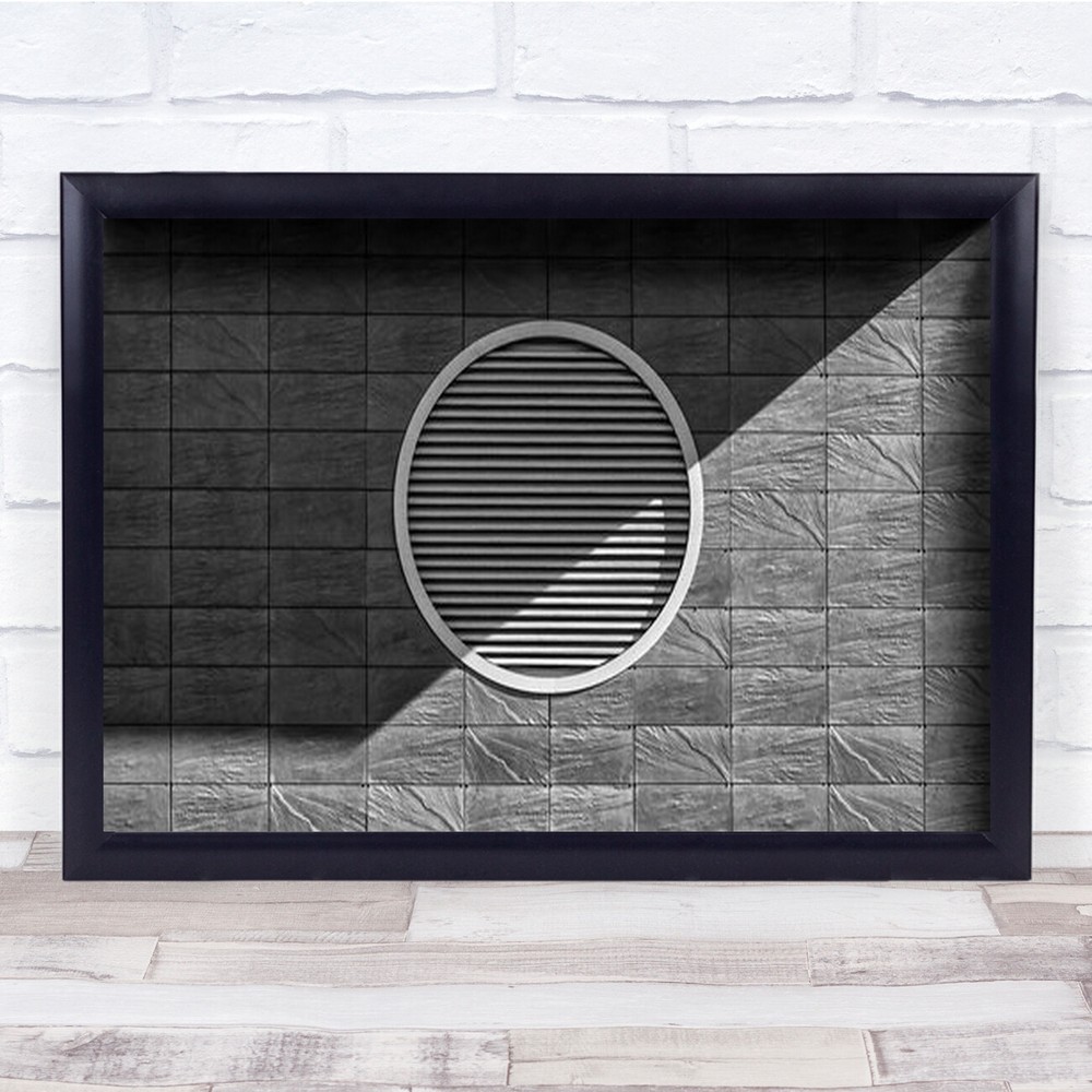 Architecture Shapes Light Shadow Diagonal Circle Vent Wall Art Print