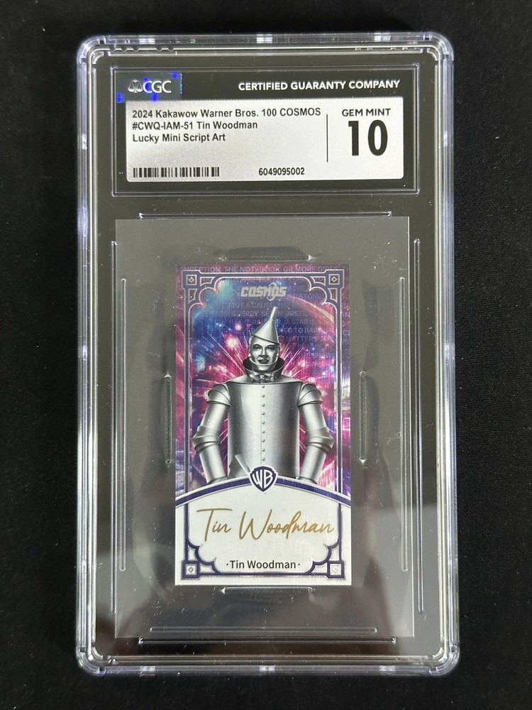 2024 Kakawow WB 100 COSMOS Lucky Mini Script Art Auto Tin Woodman 2/5 CGC 10 J11