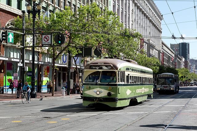 San Francisco California Market Street Trolley 2012 Streetcar Transit