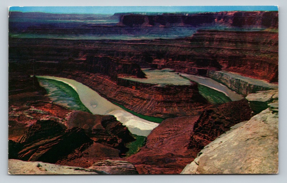 Colorado River From Dead Horse Point Near Moab, Utah VINTAGE Postcard